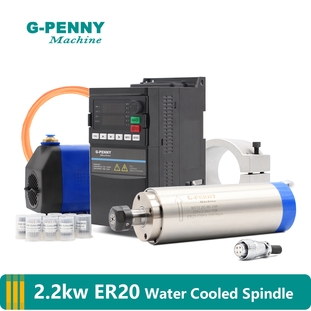 2.2Kw Water Cooled Spindle Kit Vfd - Zestaw wrzeciona chłodzonego wodą G-PENNY 2,2